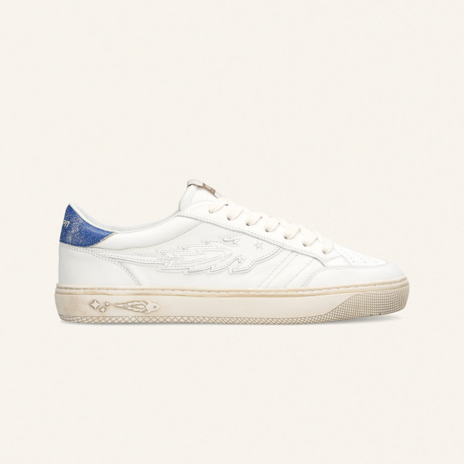 Entjpn Jupiter Rocket - sneakers in pelle bianca con talloncino blu image