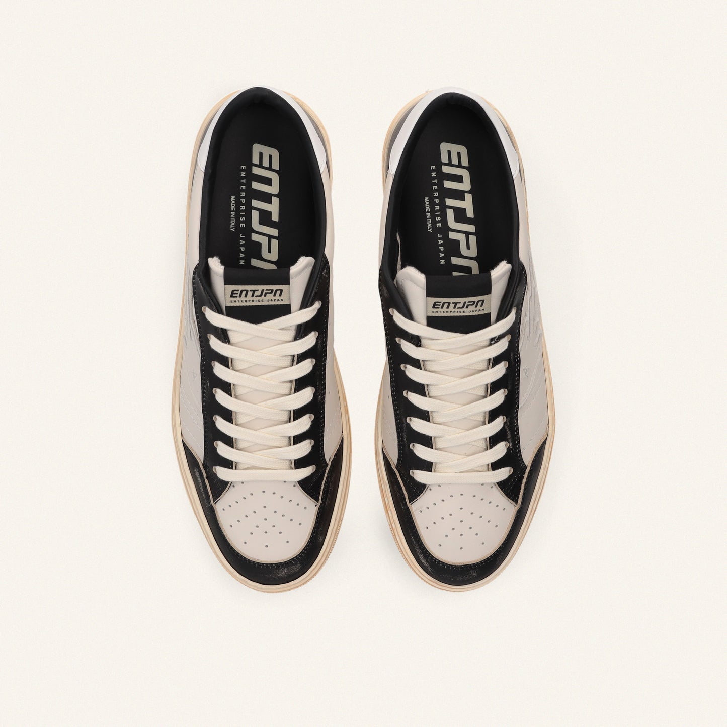Entjpn Jupiter Rocket - sneakers uomo in pelle bianca e nera