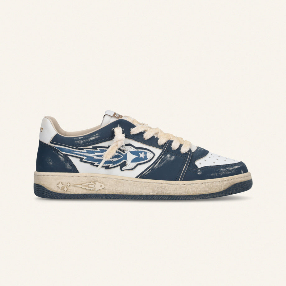 Entjpn Egg Rocket - sneakers vintage in pelle bianche e blue image