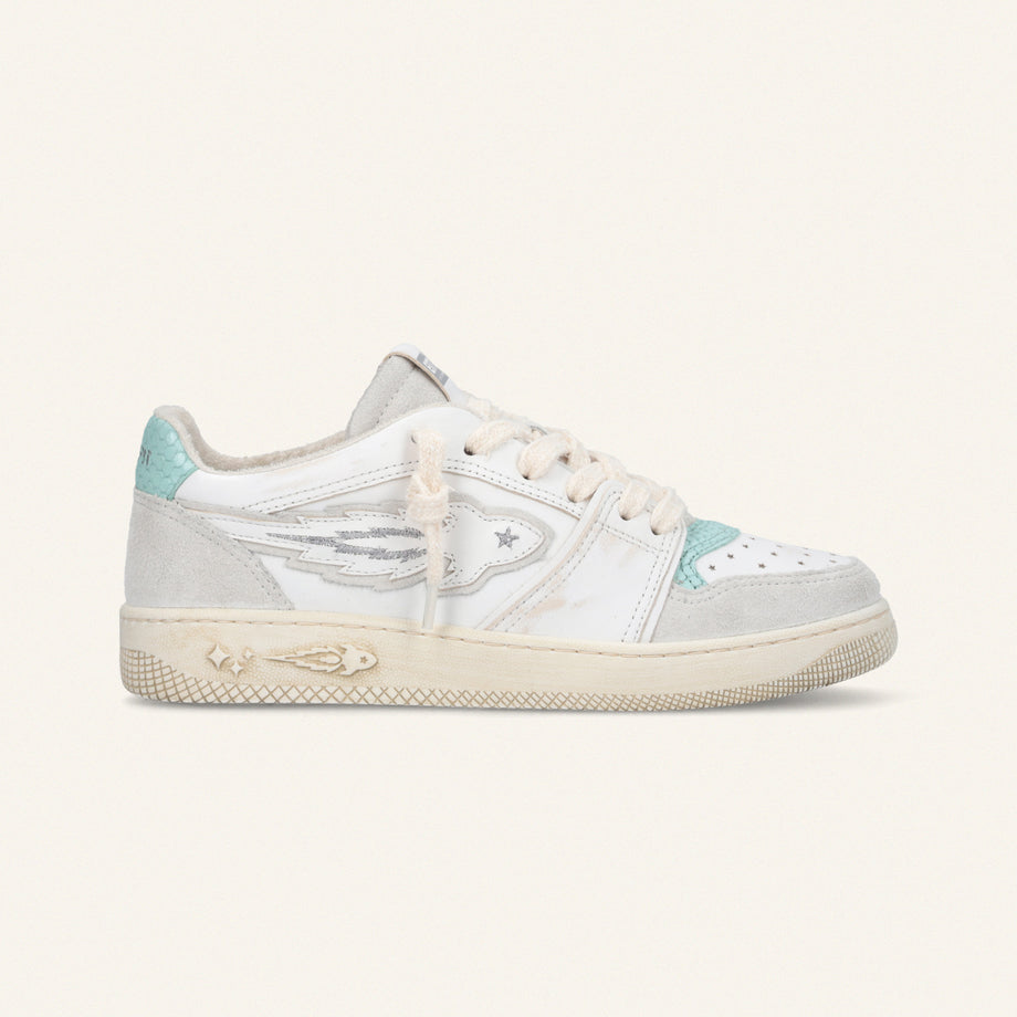 Entjpn Egg Rocket - sneakers donna in pelle con inserti acqua marina image