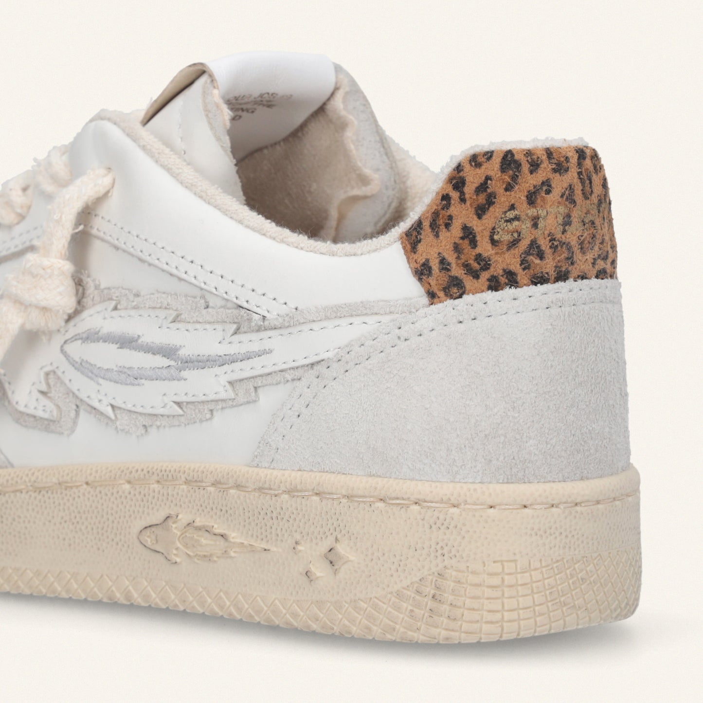 Entjpn Egg Rocket – woman leather sneakers with animalier inserts