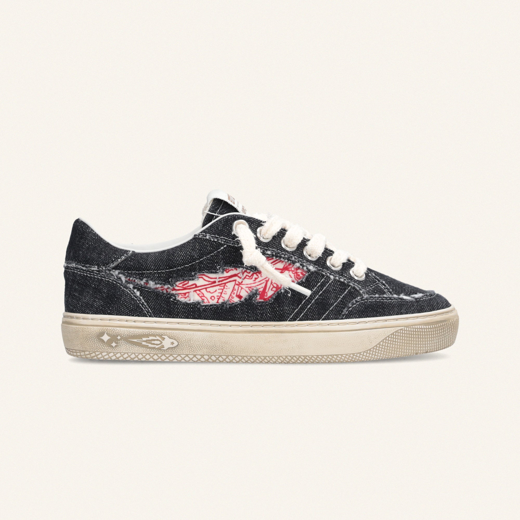 ENTJPN Jupiter Rocket Upcycling - Sneakers unisex in denim con