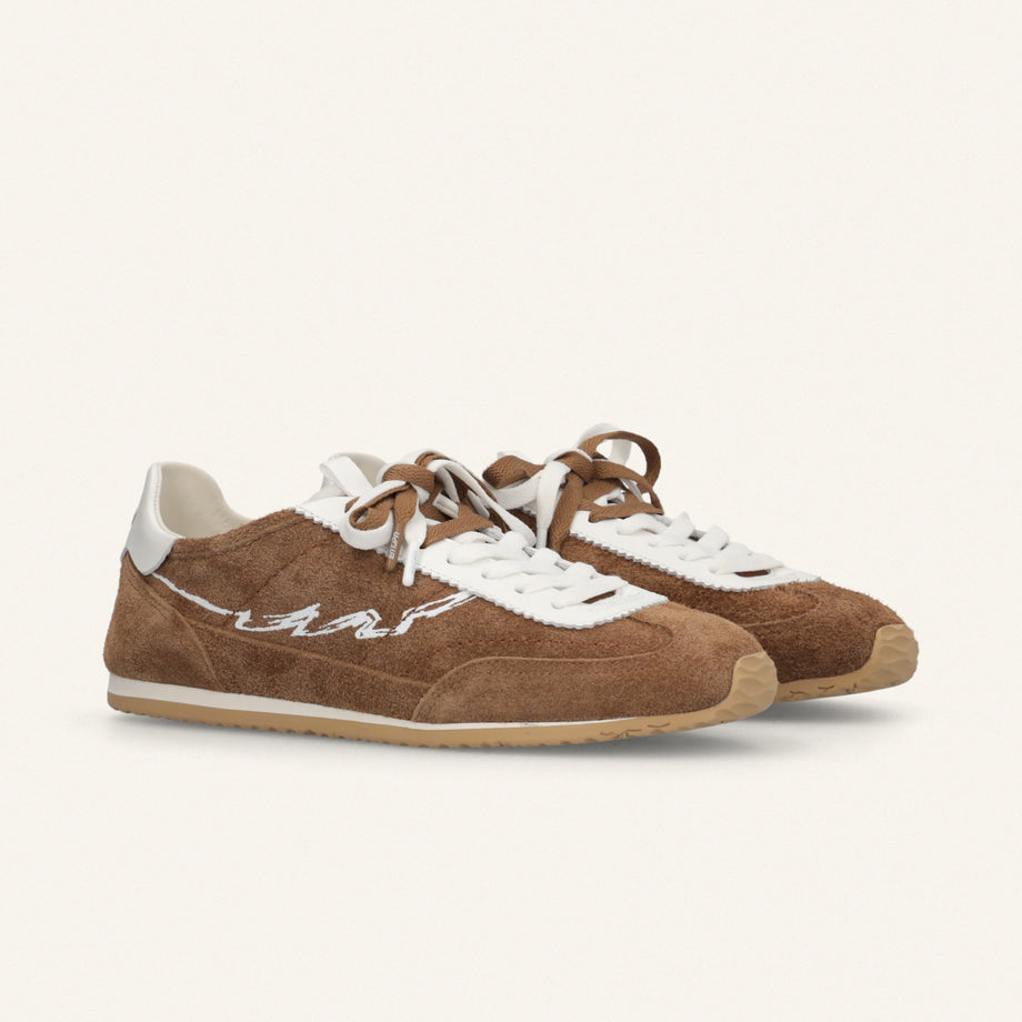 ENTJPN 61 - sneakers in pelle scamosciata marrone