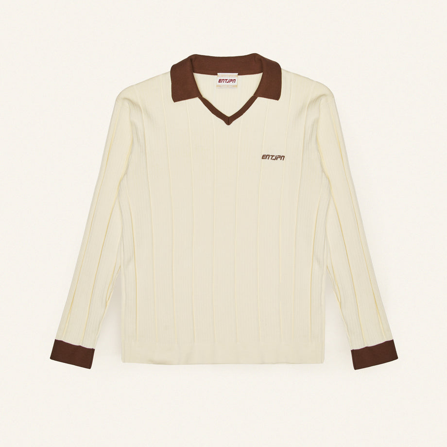 Polo Entjpn a maniche lunghe in cotone color burro image