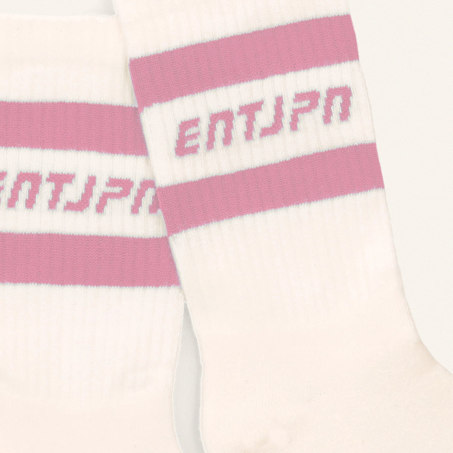 Calzini con logo ENTJPN e stripes rosa