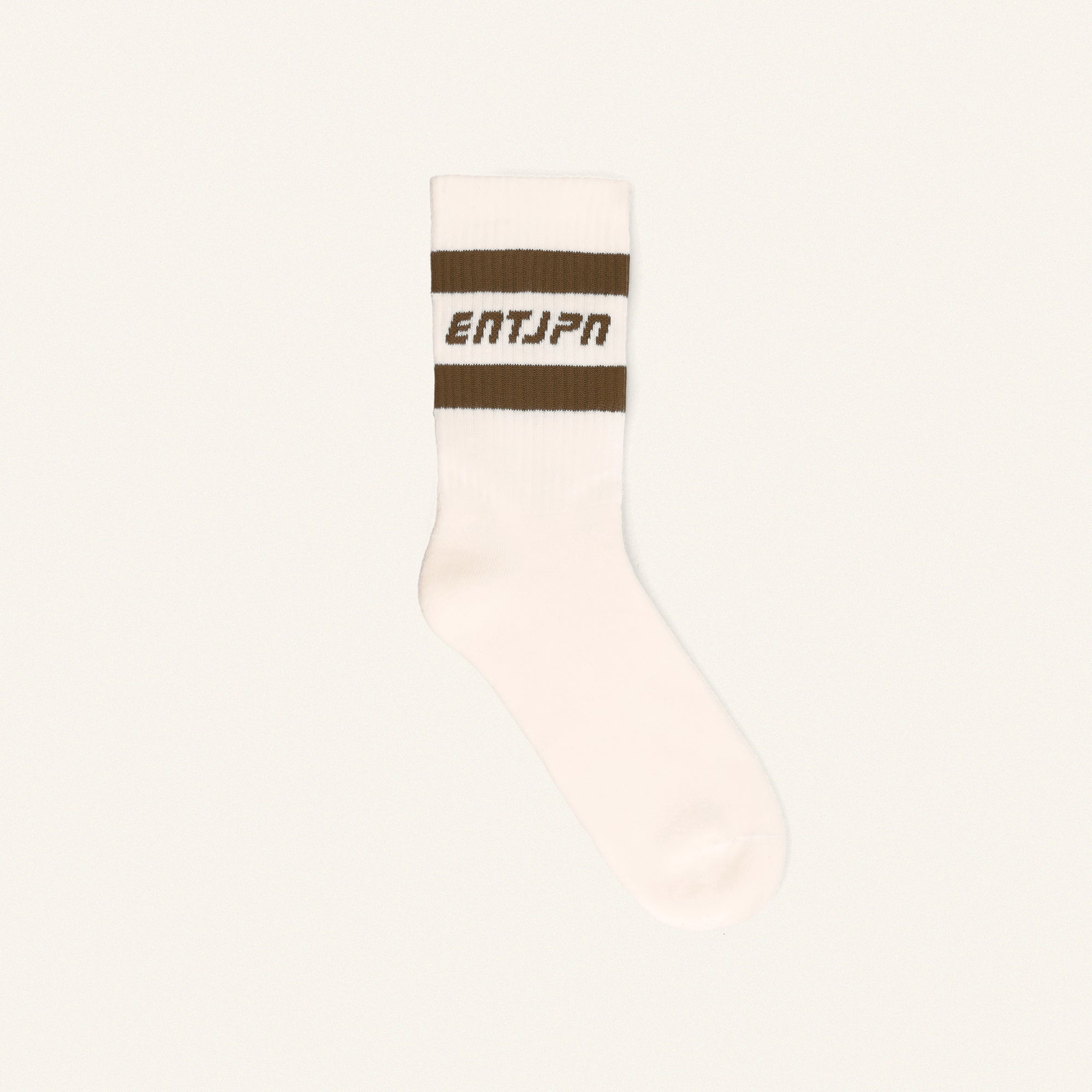 Calzini con logo ENTJPN e stripes marroni