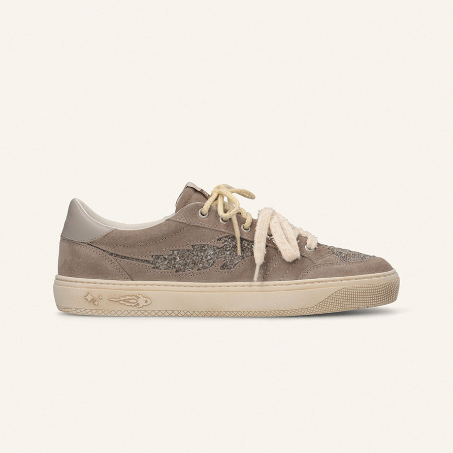 Entjpn Jupiter Rocket - sneakers unisex in pelle e tweed color taupe image