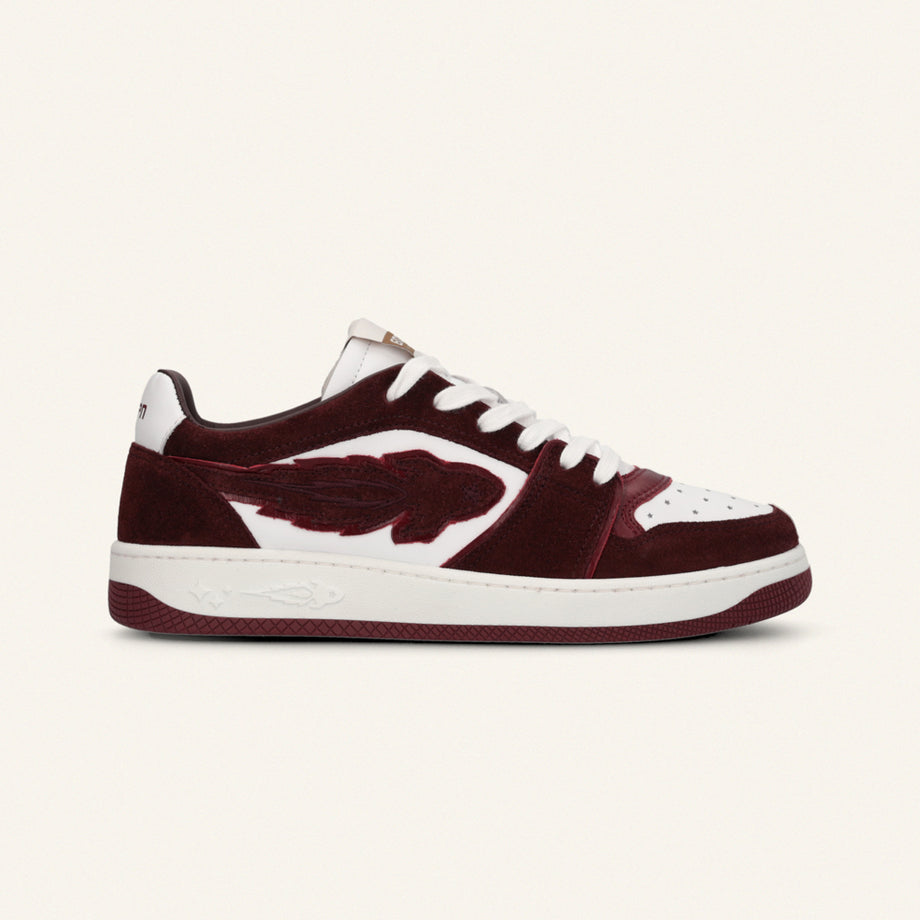 Entjpn Egg Rocket - sneakers in pelle color bordeaux e bianco image