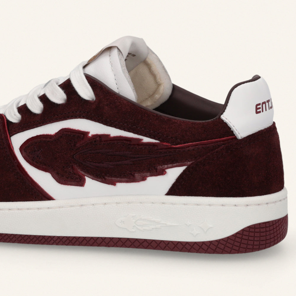 Entjpn Egg Rocket - sneakers in pelle color bordeaux e bianco