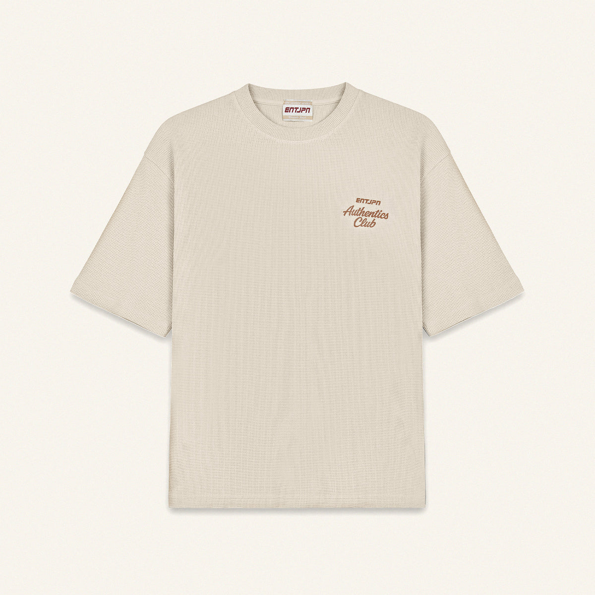 T-shirt in cotone waffle off white ENTJPN Authentics Club