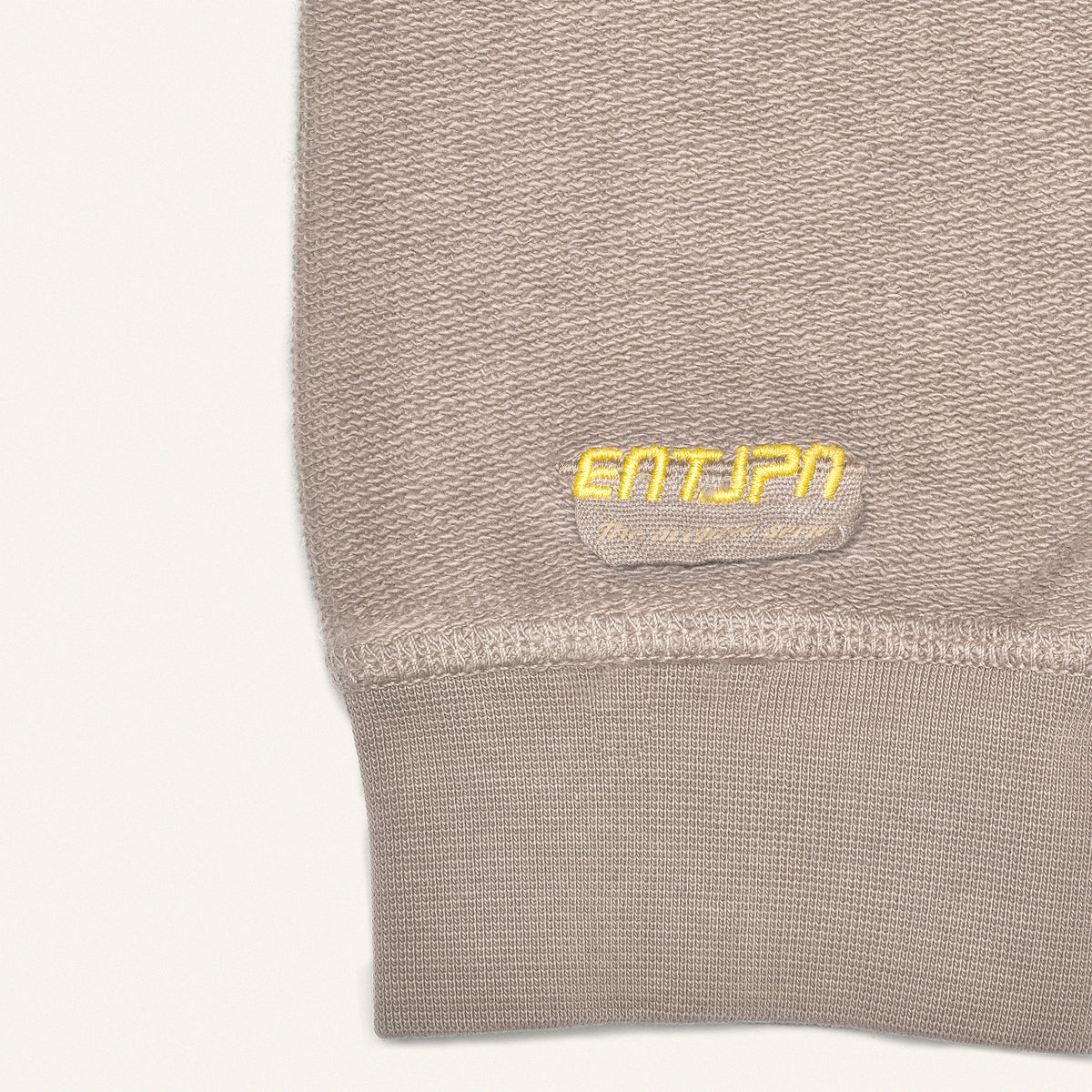 Sand-Coloured Cotton Sweatshirt with 'ENTJPN 1975 Tokyo' Print