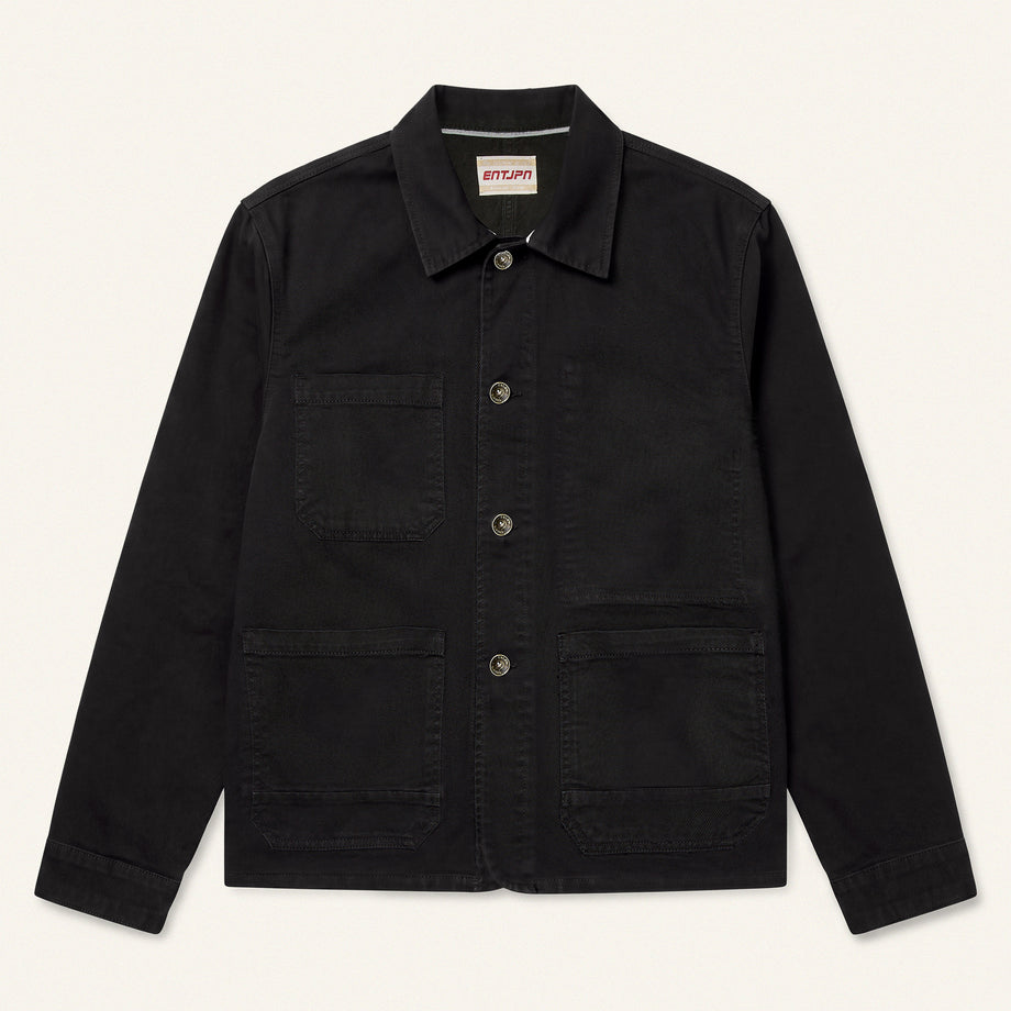 Field Jacket Workwear in twill di cotone nera image