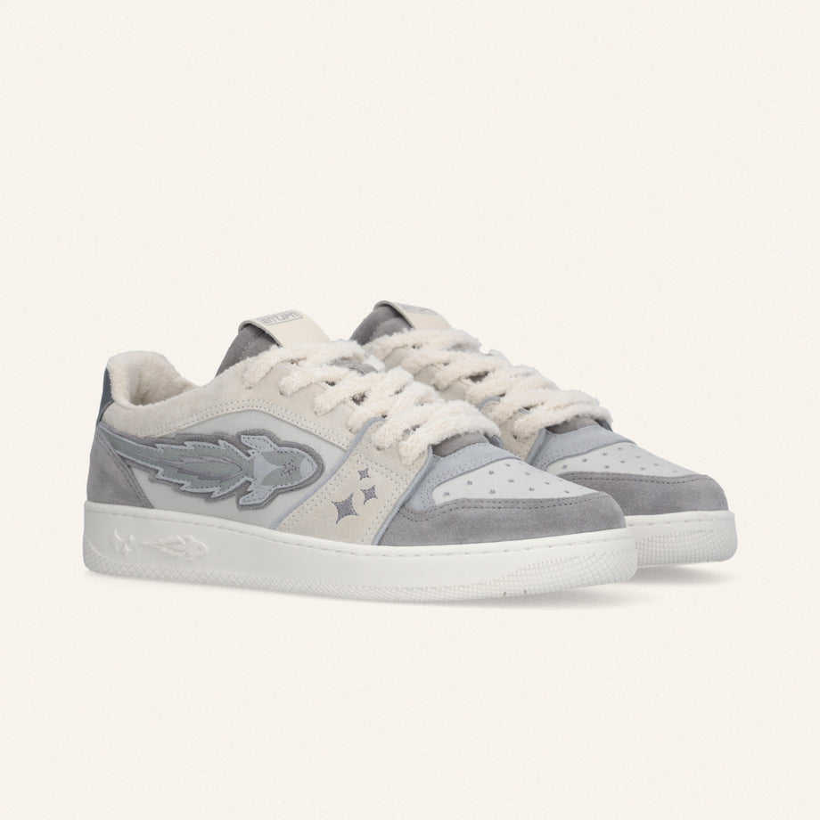 Entjpn Egg Rocket – Grey suede sneakers