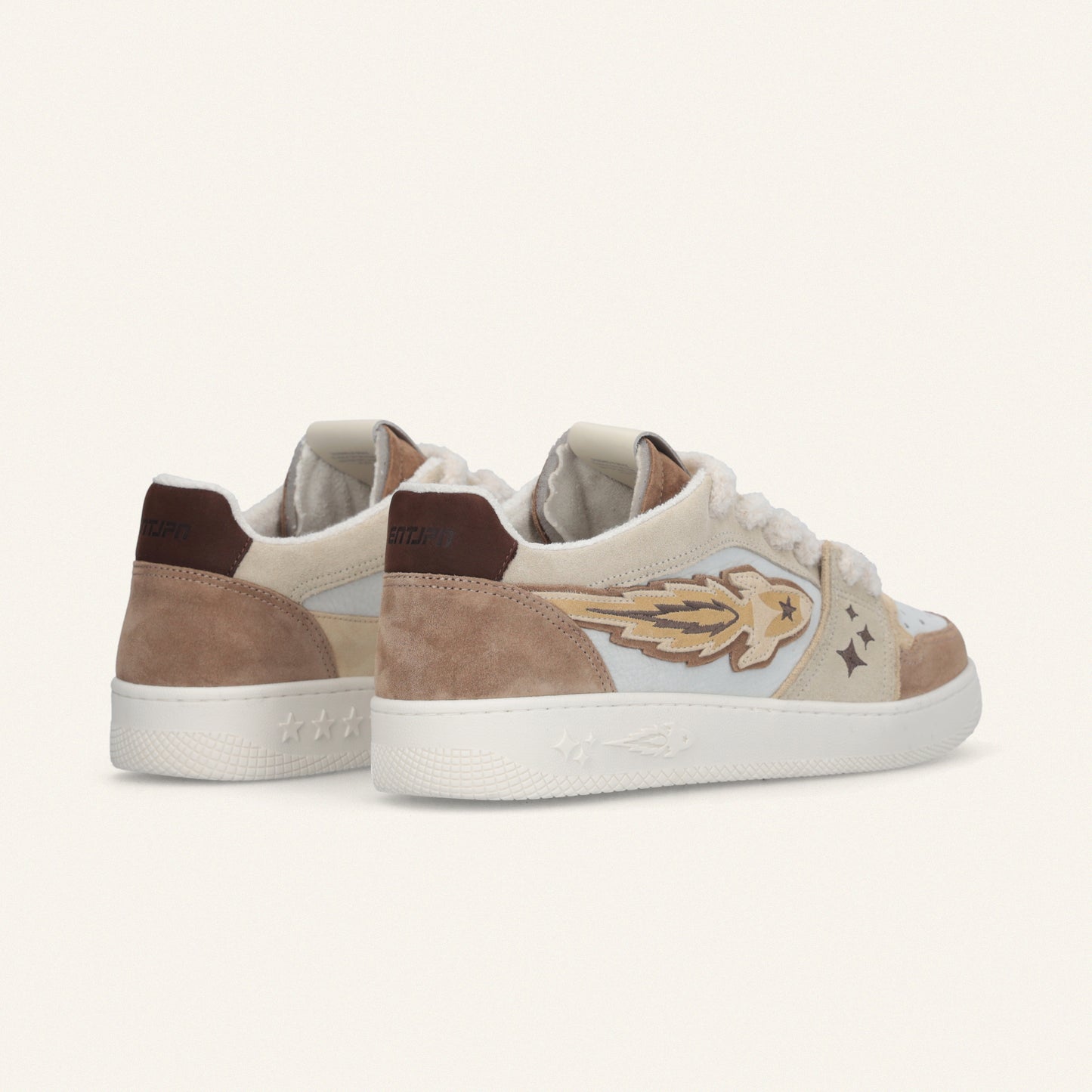 Entjpn Egg Rocket - sneakers in suede sabbia e marrone
