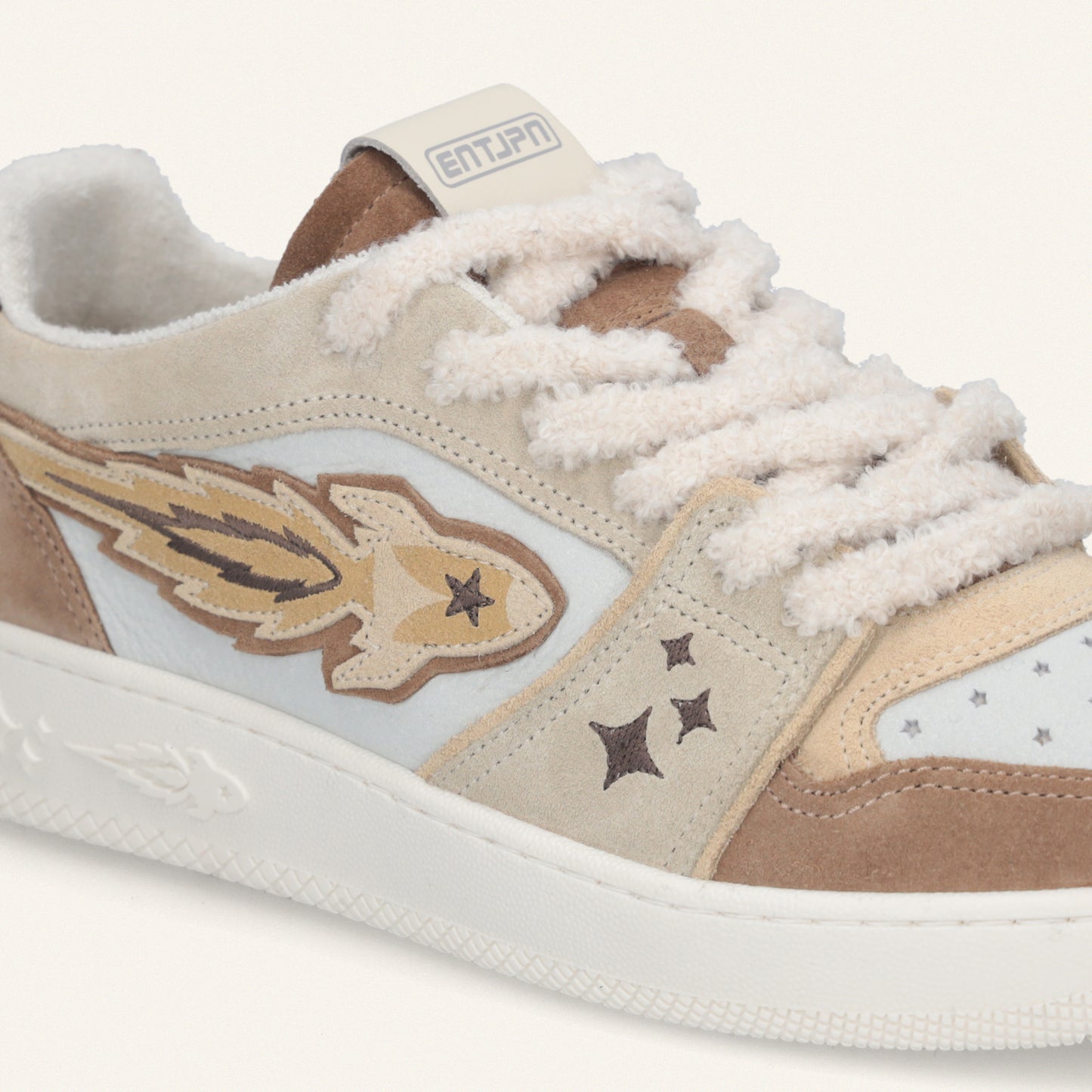 Entjpn Egg Rocket - sneakers in suede sabbia e marrone