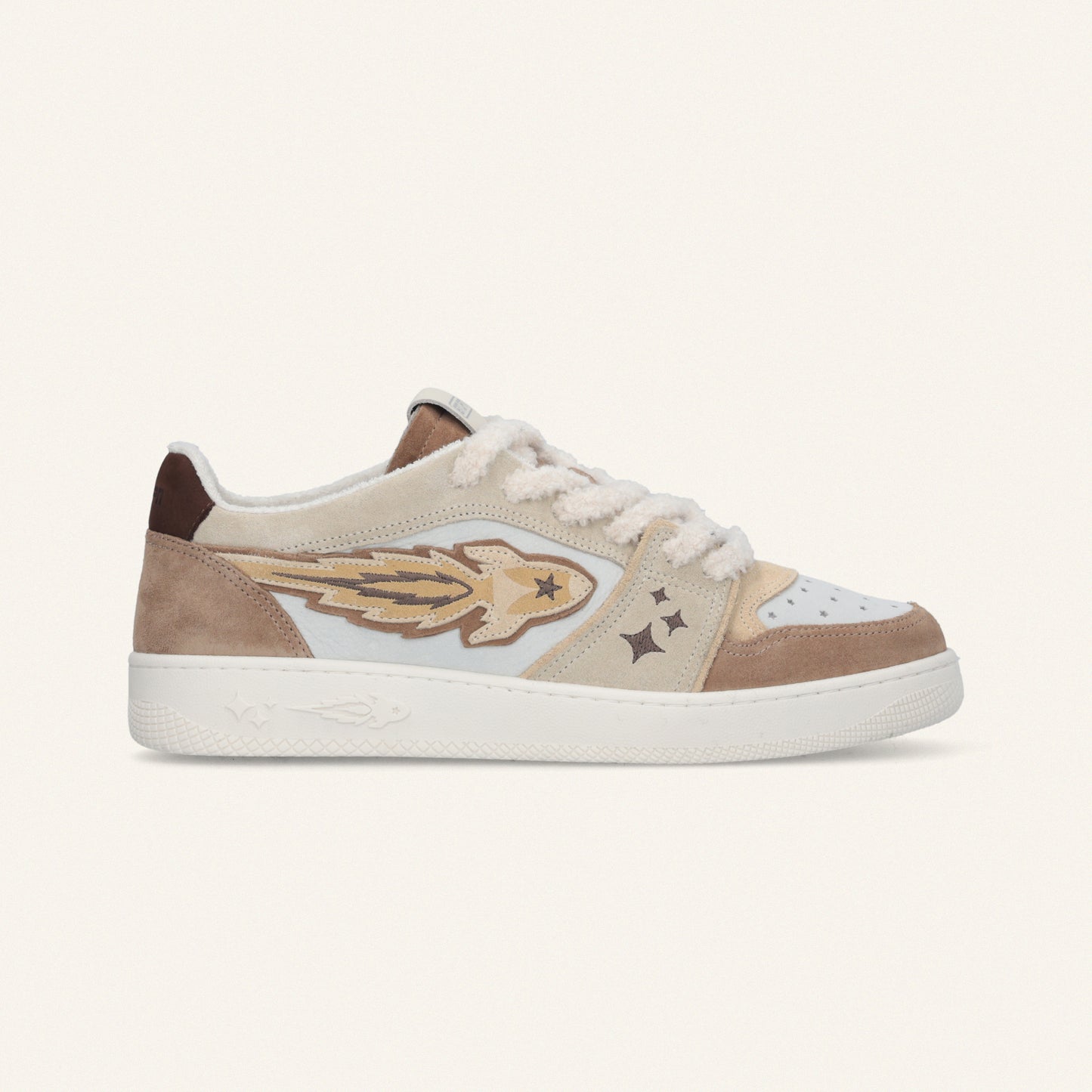 Entjpn Egg Rocket - sneakers in suede sabbia e marrone