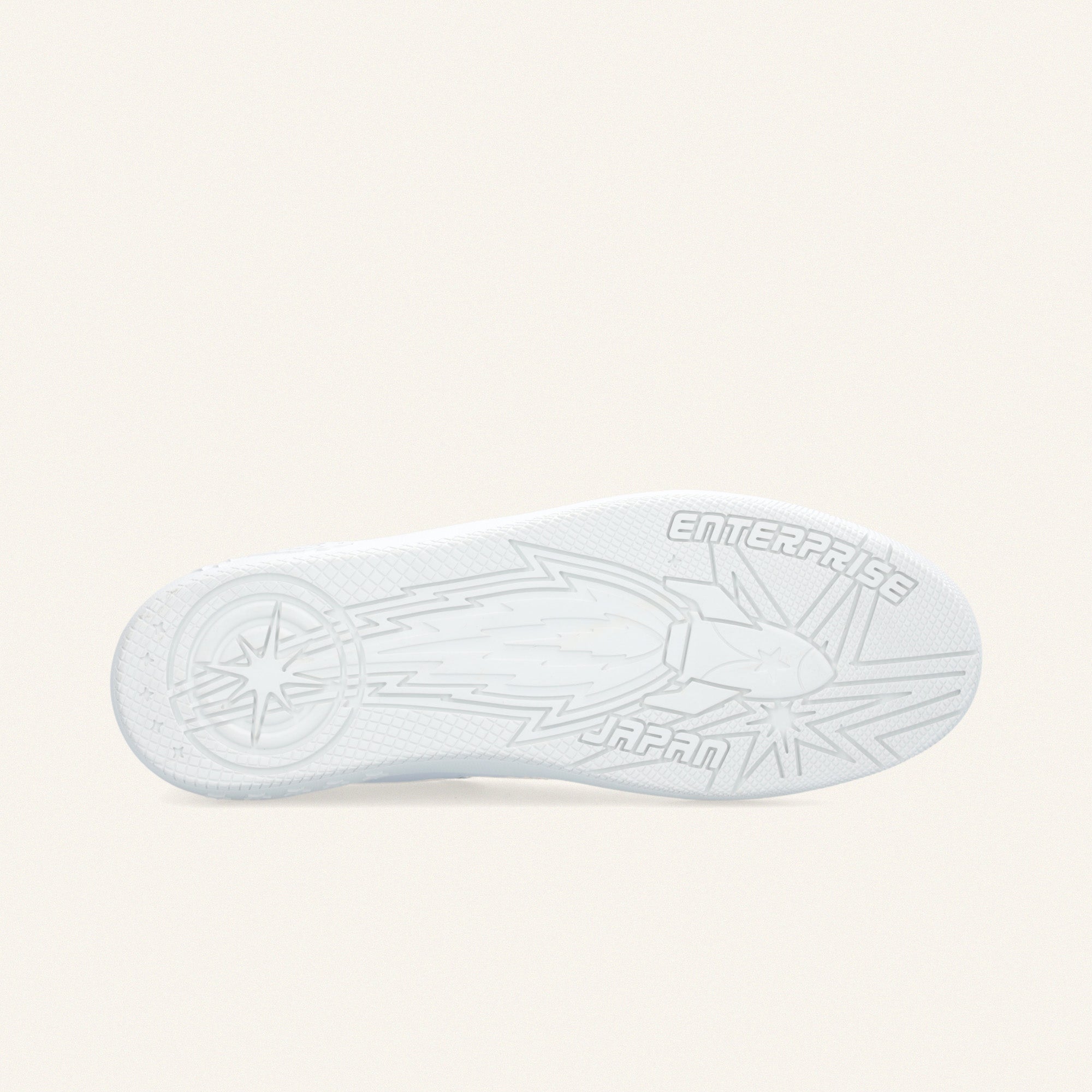 Entjpn Jupiter Rocket - sneakers in pelle bianca con talloncino rosso
