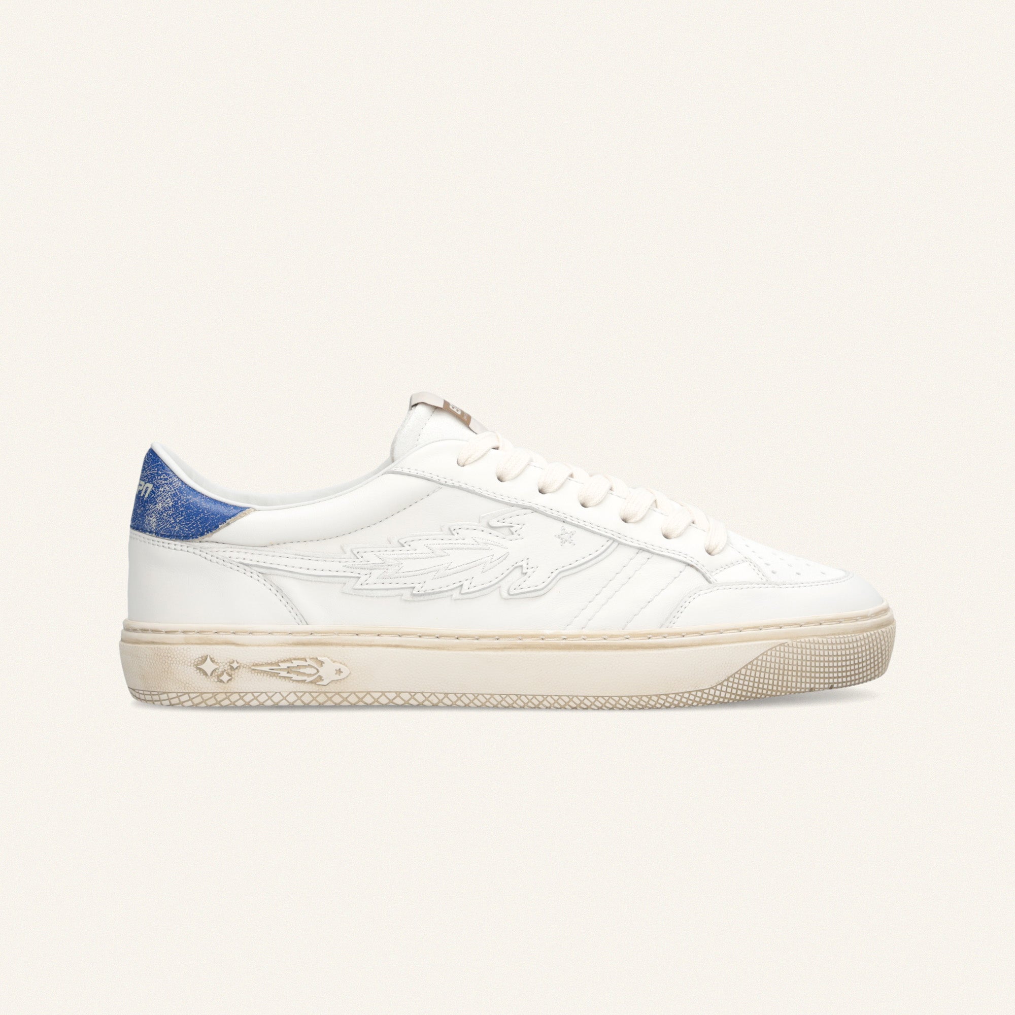 Entjpn Jupiter Rocket - sneakers in pelle bianca con talloncino blu