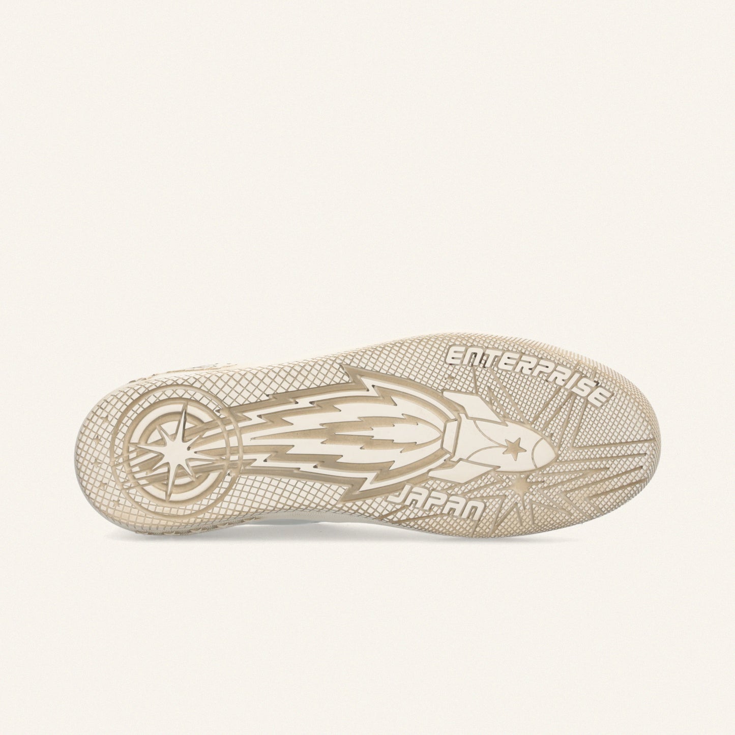 Entjpn Jupiter Rocket - sneakers in pelle bianca con talloncino blu