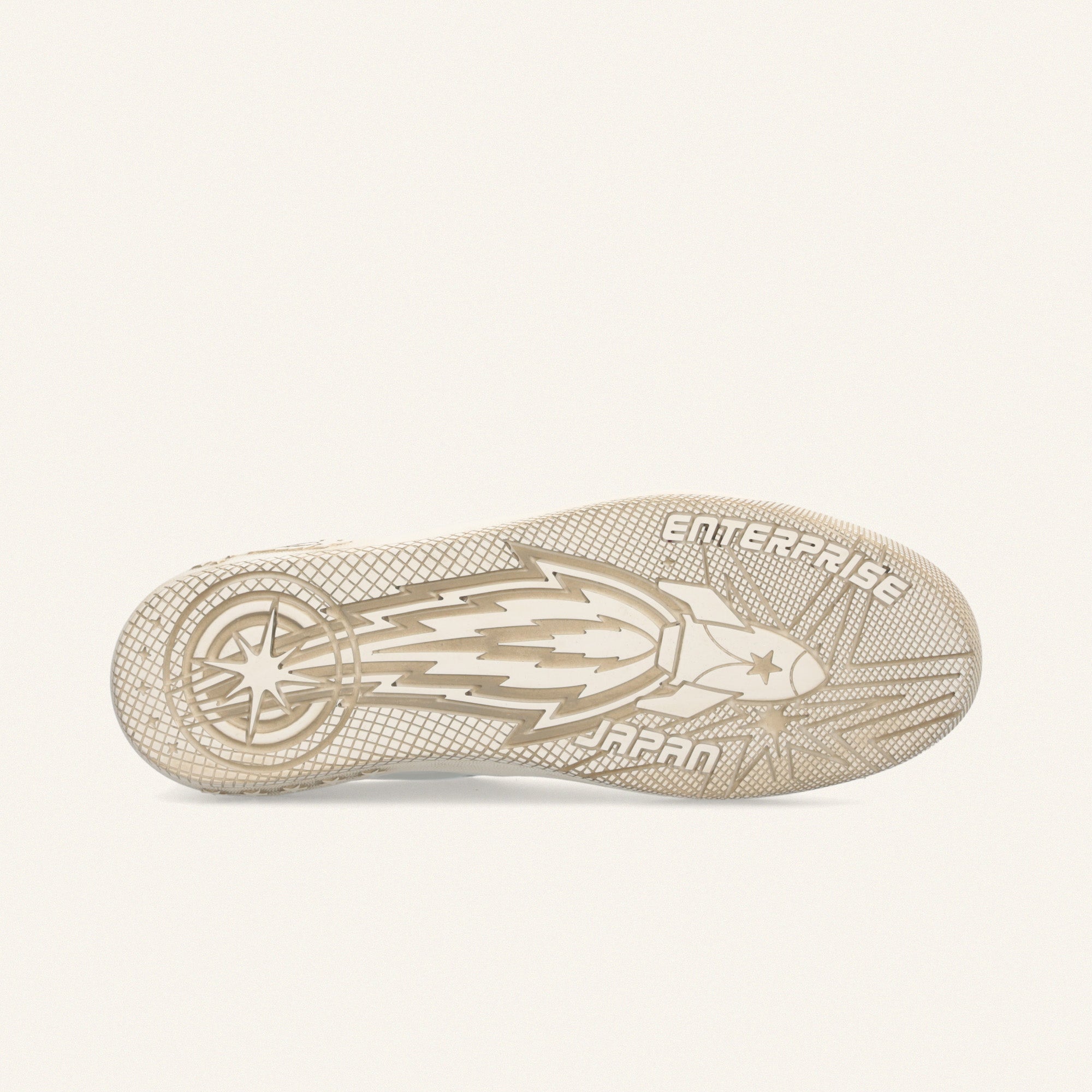 Entjpn Jupiter Rocket - sneakers in pelle bianca con talloncino blu