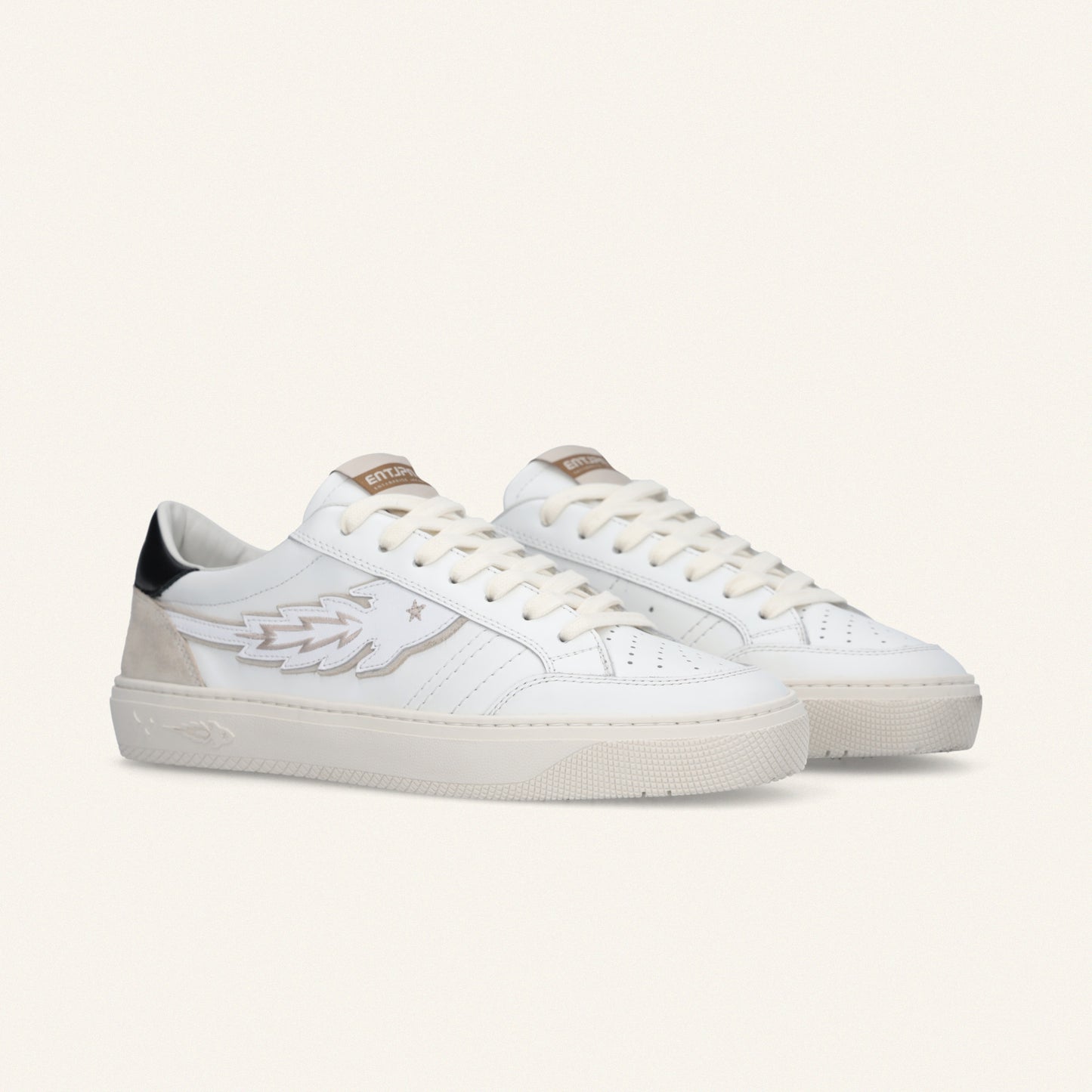 Entjpn Jupiter Rocket – unisex white leather sneakers
