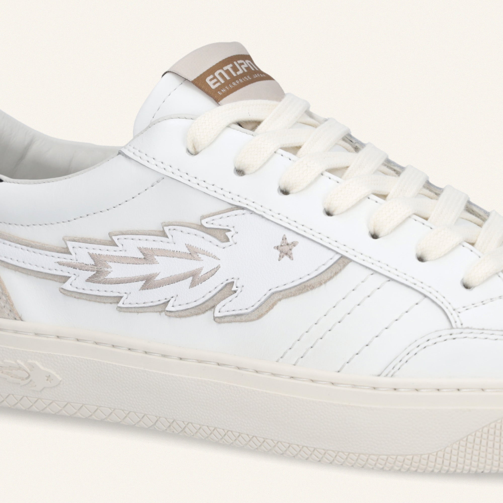 Entjpn Jupiter Rocket – unisex white leather sneakers