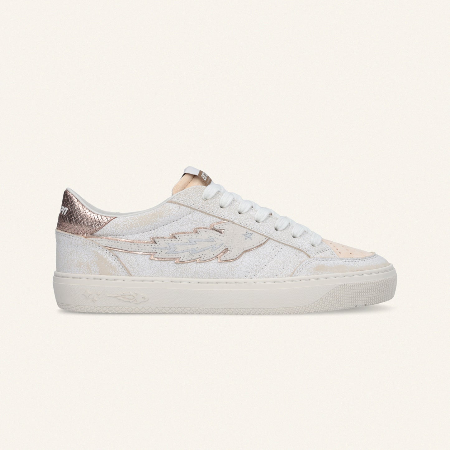 Entjpn Jupiter Rocket - sneakers in pelle con talloncino gold rose