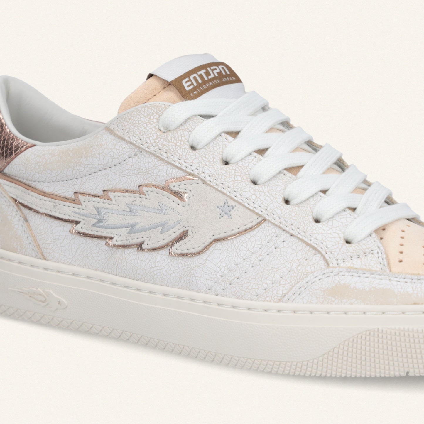 Entjpn Jupiter Rocket - sneakers in pelle con talloncino gold rose
