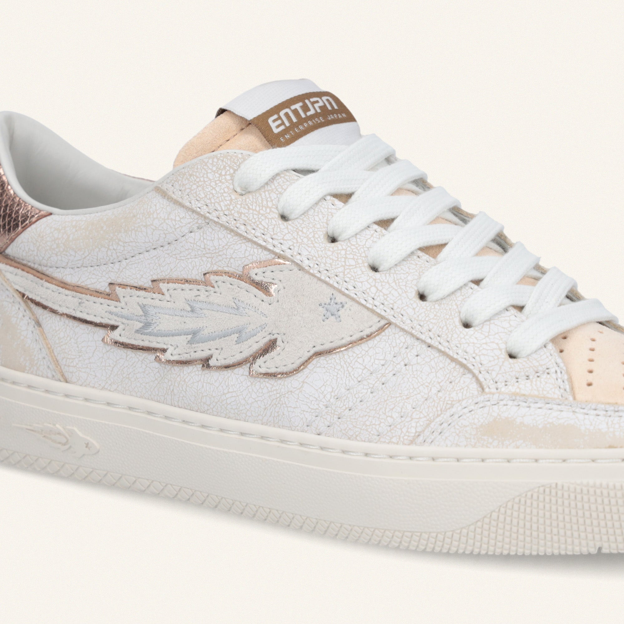 Entjpn Jupiter Rocket - sneakers in pelle con talloncino gold rose