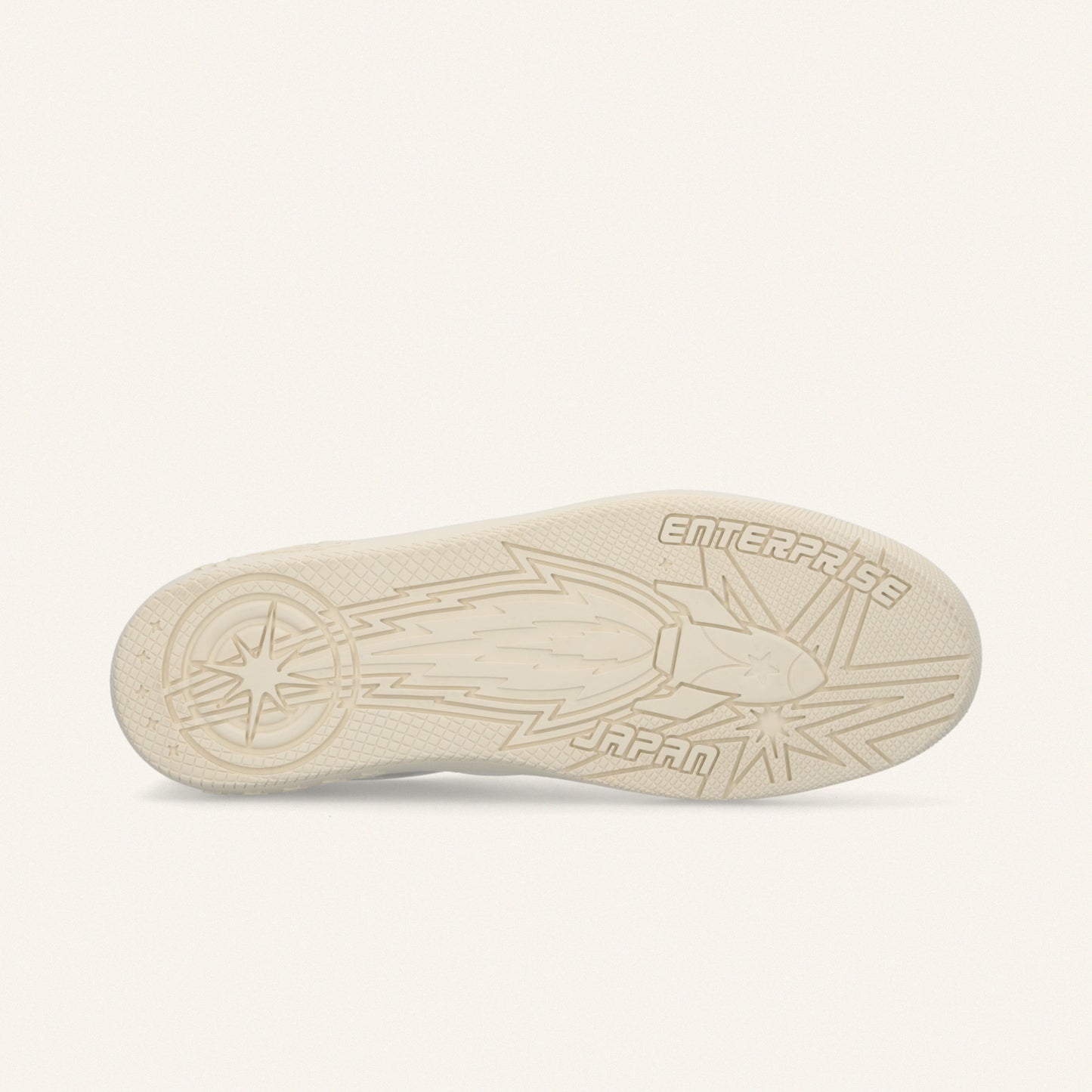 Entjpn Jupiter Rocket - sneakers in pelle bianca con talloncino verde