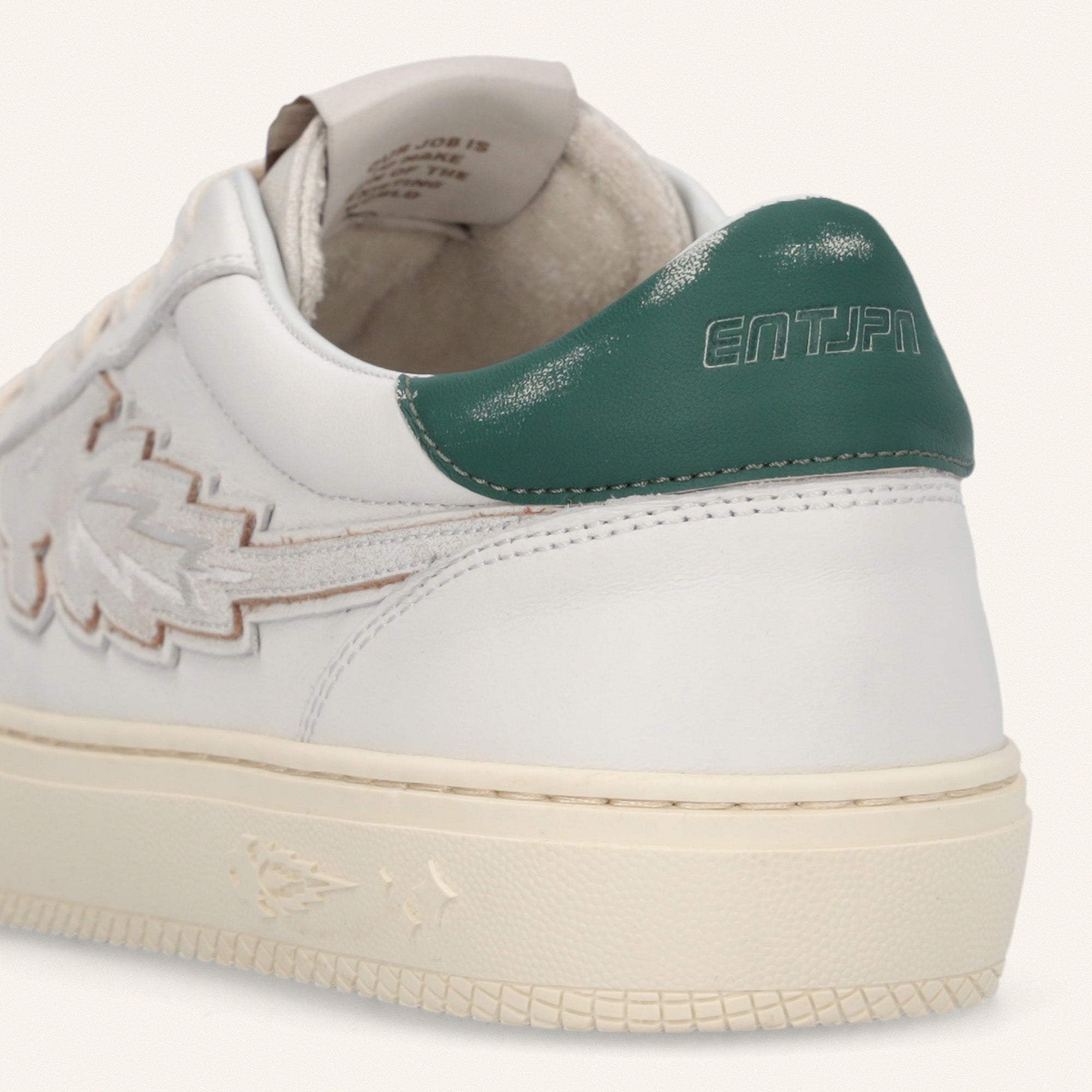 HYKE　ENTRANT GEN1 222-17351 ベージュ サイズ5 ENTJPN Jupiter Rocket – White Leather Sneaker with EJ Rocket Logo