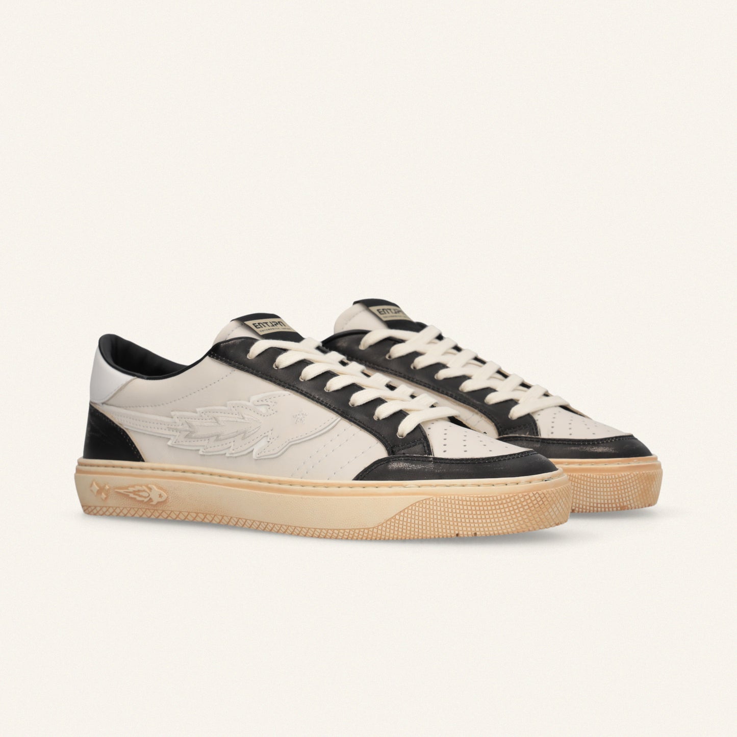 Entjpn Jupiter Rocket - sneakers uomo in pelle bianca e nera