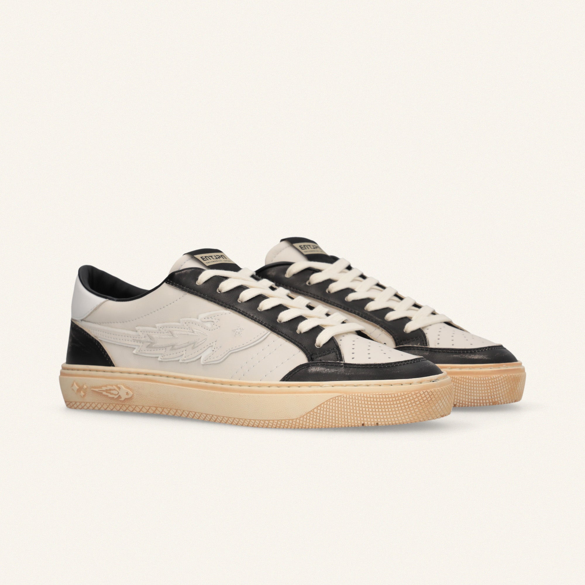 Entjpn Jupiter Rocket - sneakers uomo in pelle bianca e nera
