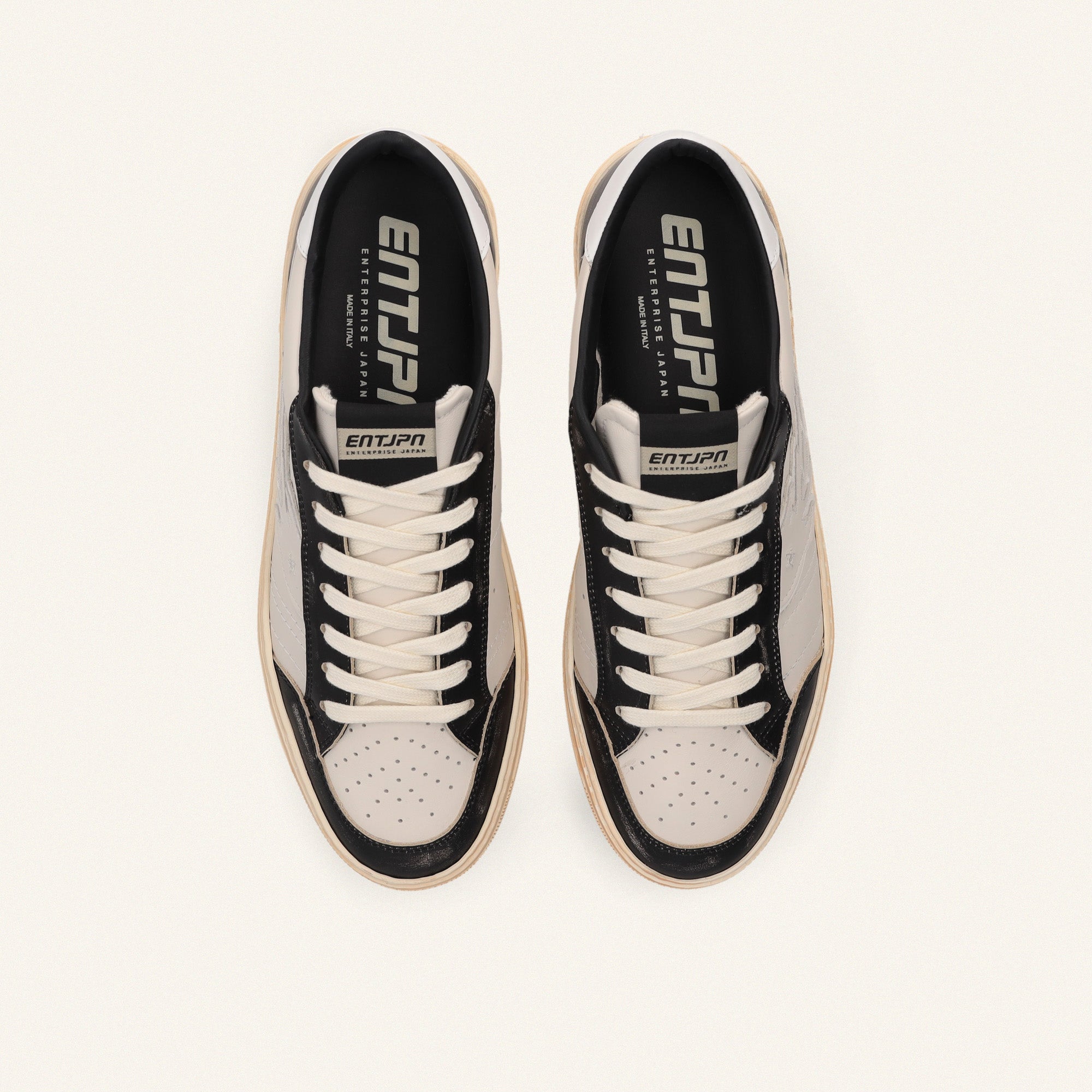 Entjpn Jupiter Rocket - sneakers uomo in pelle bianca e nera