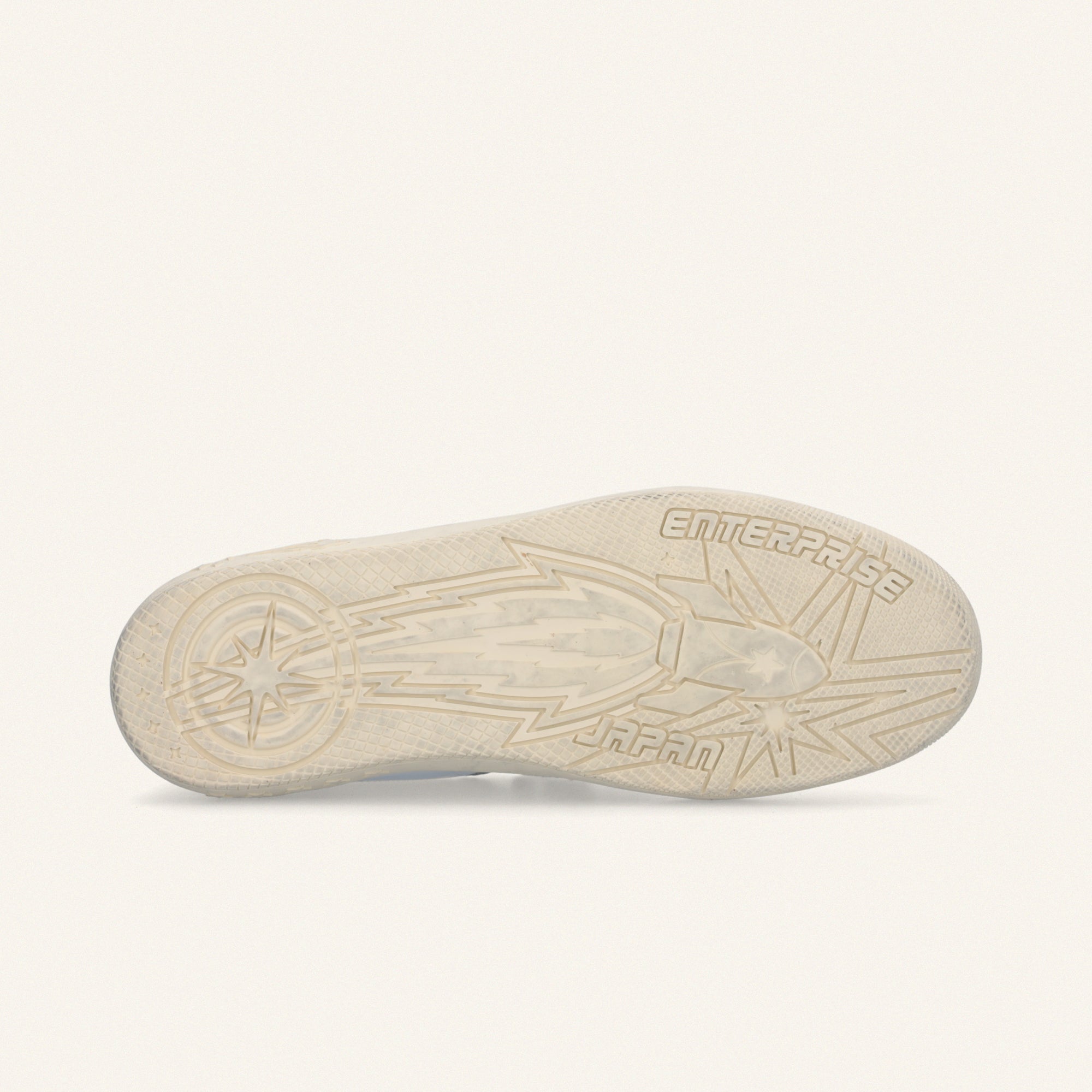 ENTJPN Jupiter Rocket – White leather sneaker with perforated logo