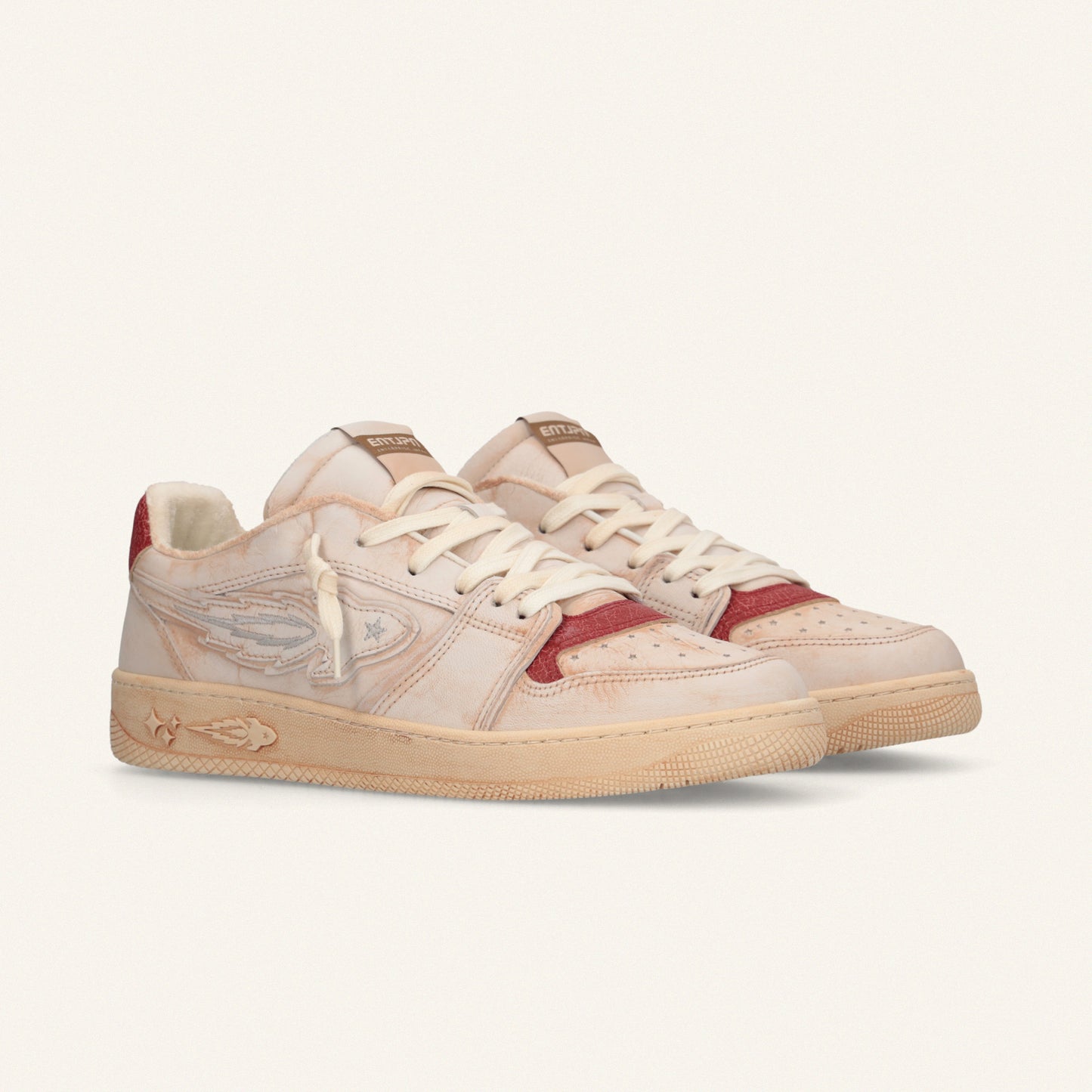 Entjpn Egg Rocket - sneakers in leather red clay