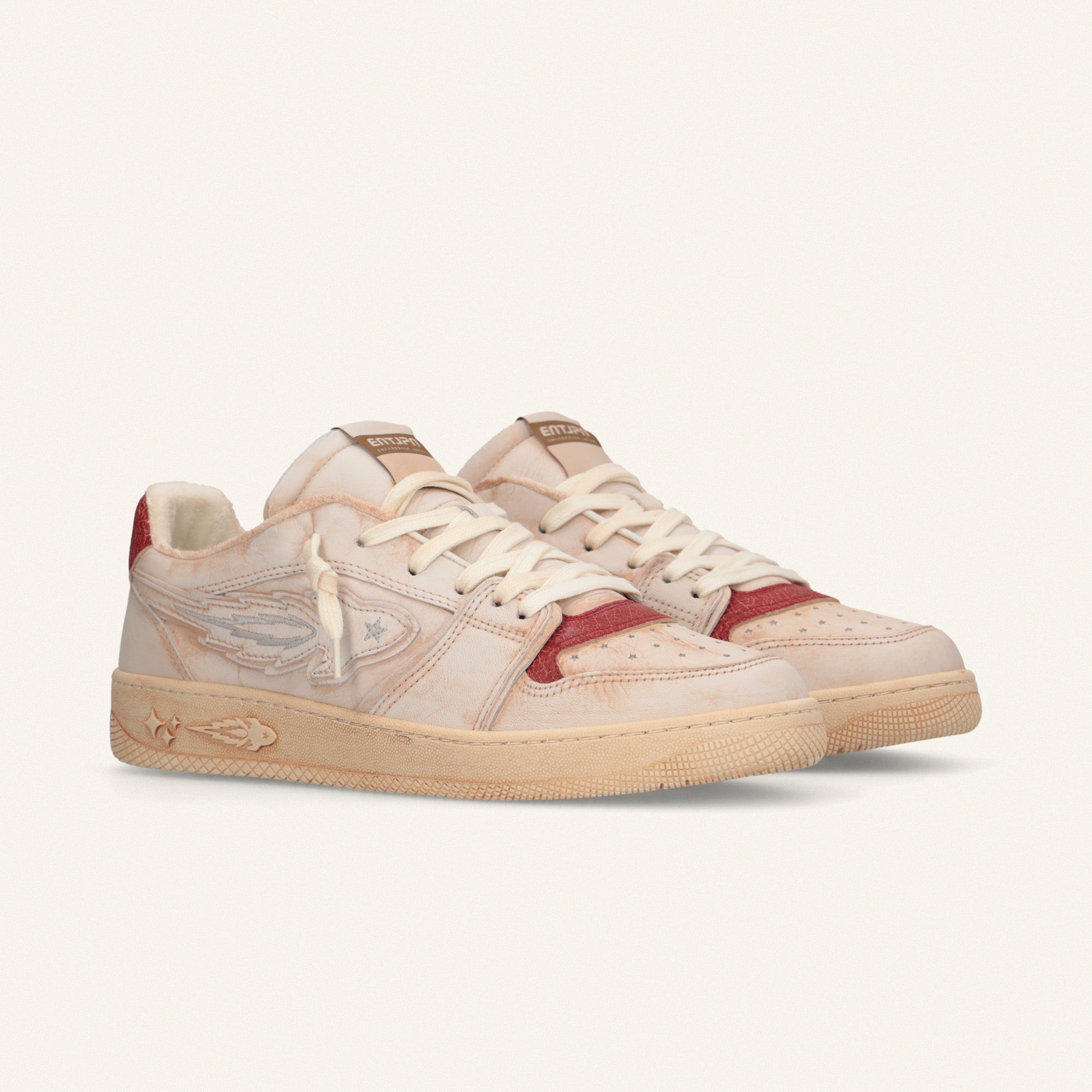 Entjpn Egg Rocket - sneakers in leather red clay