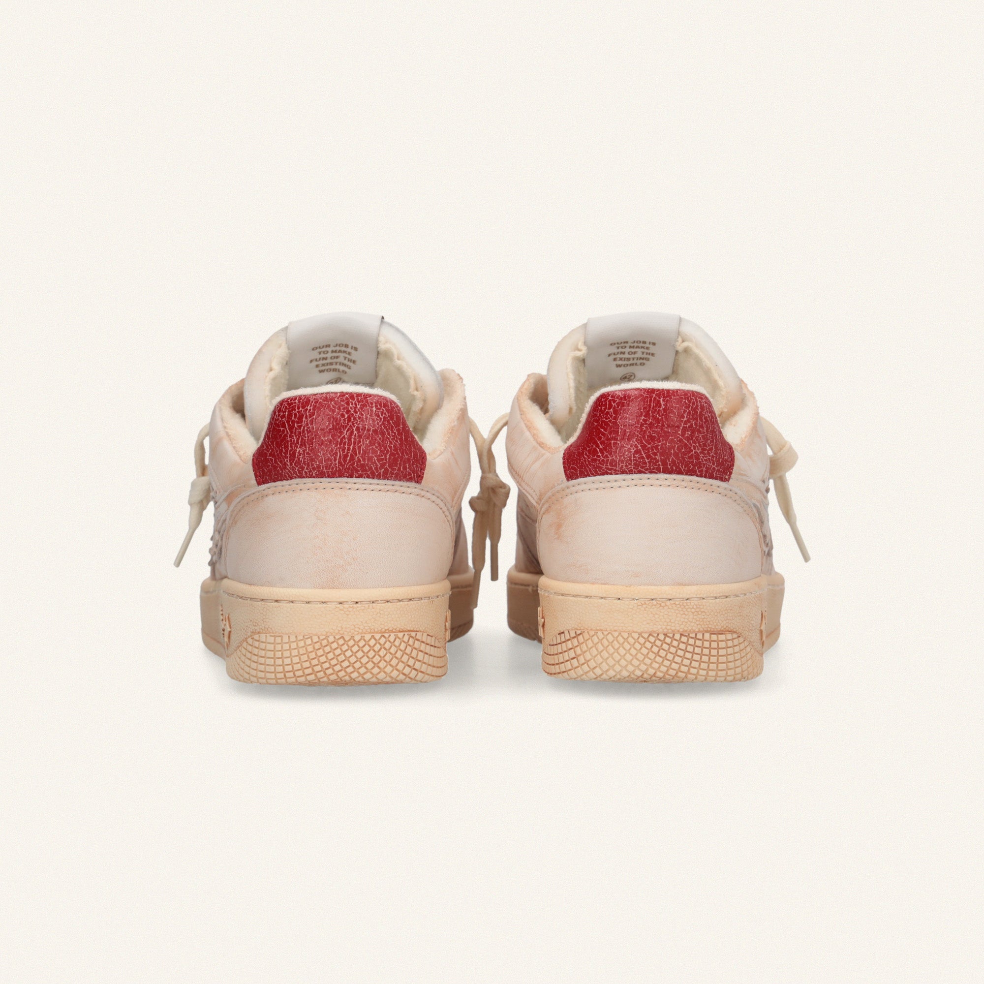 ENTJPN Egg Rocket leather sneakers red clay – Enterprise Japan