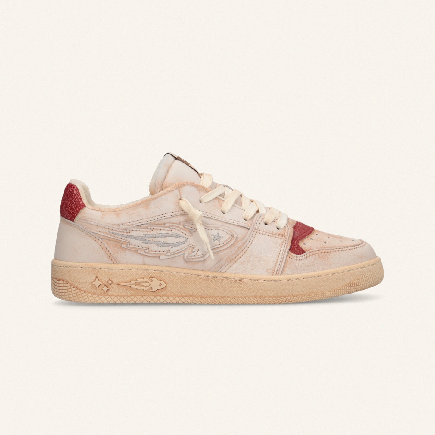 Entjpn Egg Rocket - sneakers in leather red clay