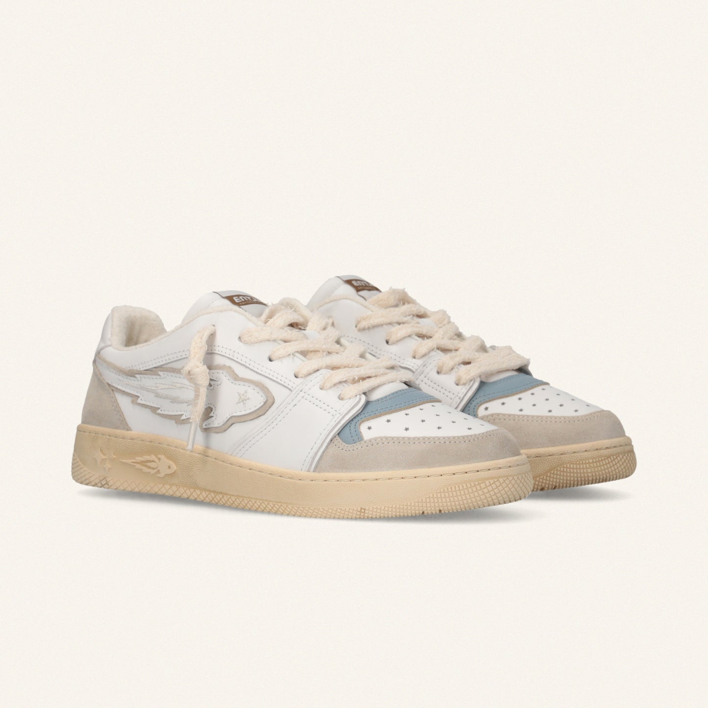 Entjpn Egg Rocket - sneakers in pelle con inserti celeste