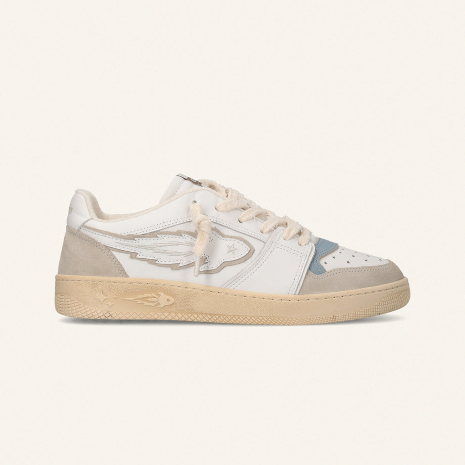 Entjpn Egg Rocket – leather sneakers with light blue inserts image