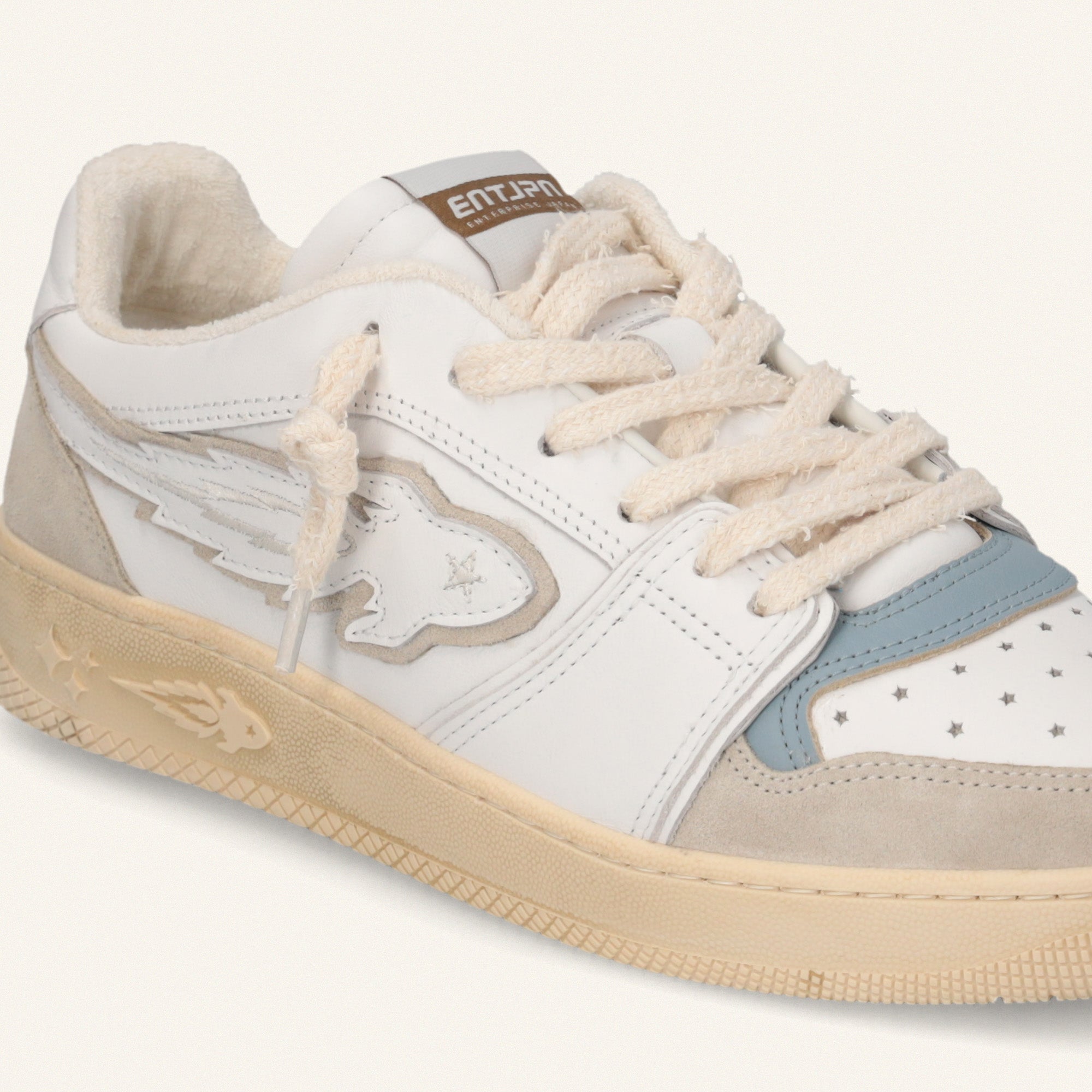 Entjpn Egg Rocket - sneakers in pelle con inserti celeste