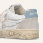 Entjpn Egg Rocket – leather sneakers with light blue inserts