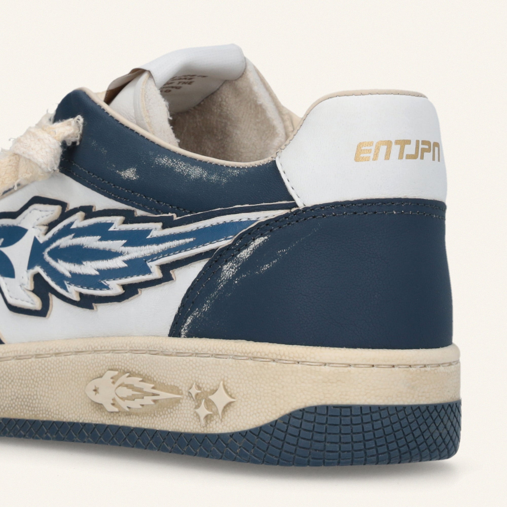 Entjpn Egg Rocket - sneakers vintage in pelle bianche e blue