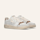 Entjpn Egg Rocket – woman leather sneakers with animalier inserts 
