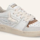 Entjpn Egg Rocket – woman leather sneakers with animalier inserts 