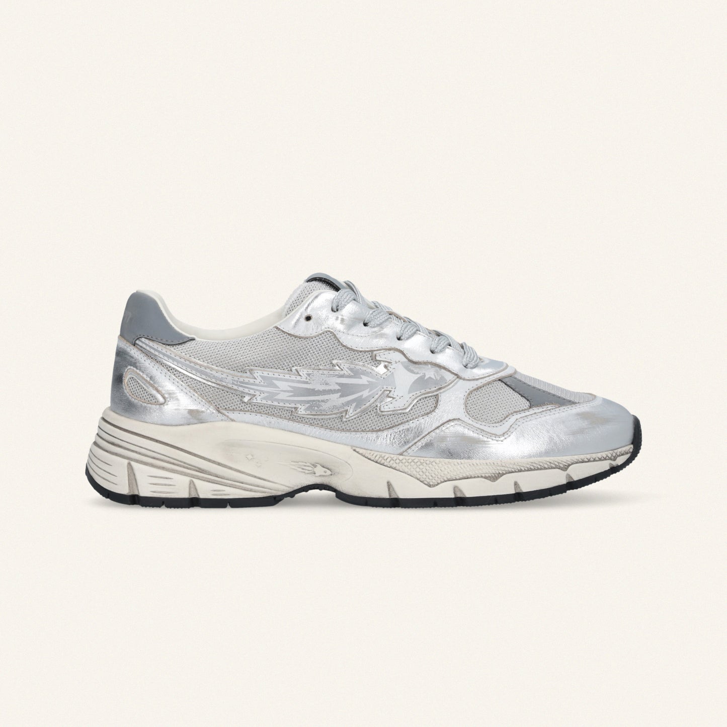 Entjpn Run Rocket - sneakers running metal argento