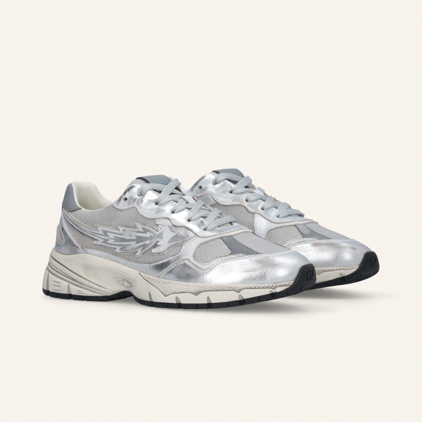 Entjpn Run Rocket - sneakers running metal argento