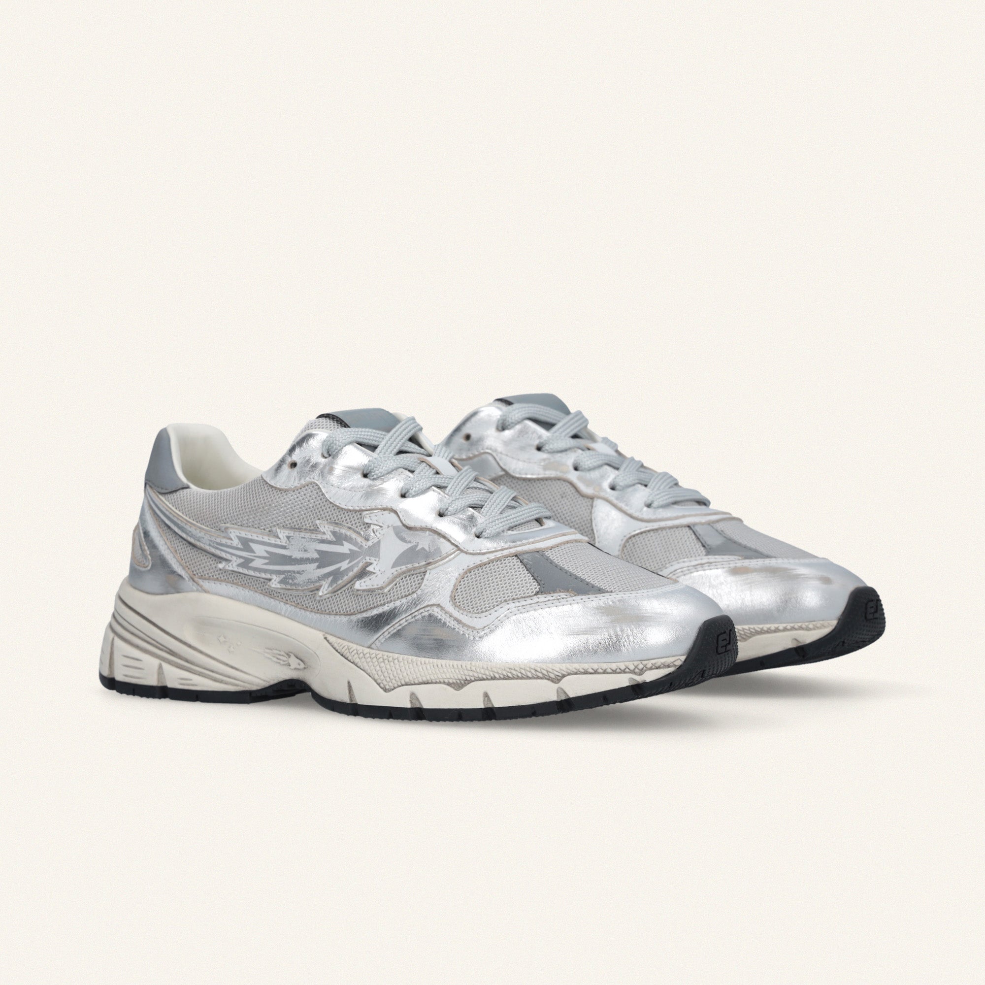 Entjpn Run Rocket - sneakers running metal argento