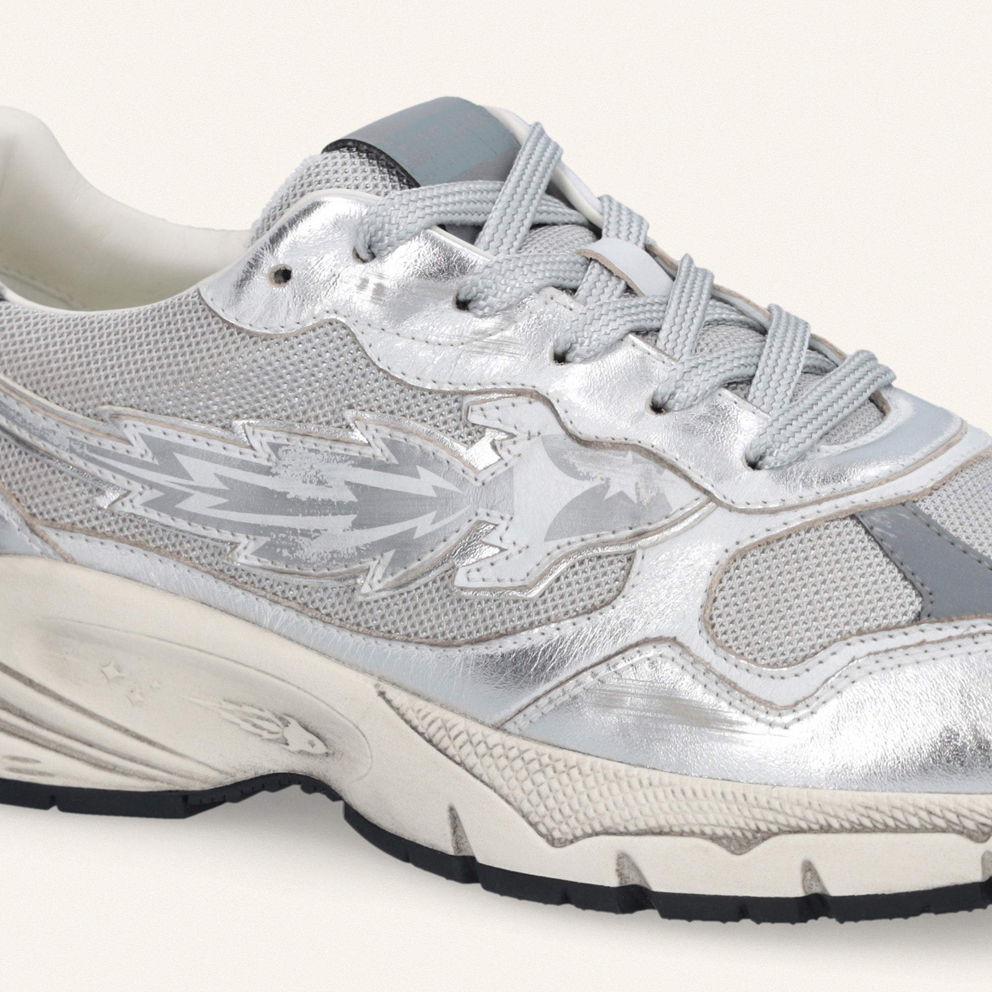 Entjpn Run Rocket - sneakers running metal argento